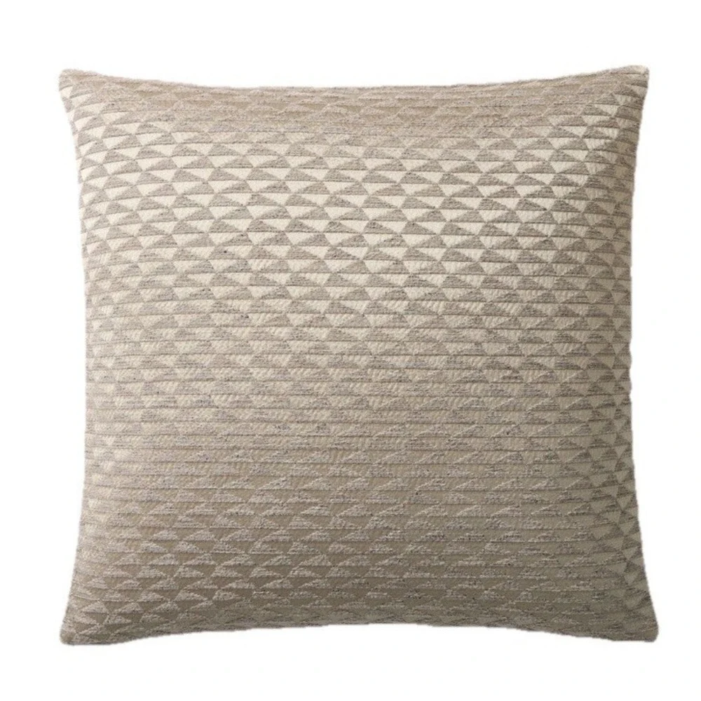 West Elm Pillow Cover Geo Brocade 20x20 Taupe sample